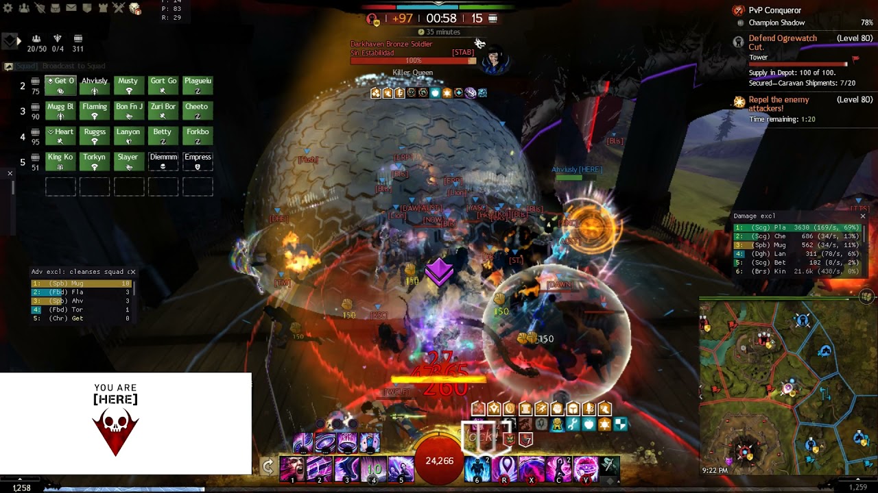 Gw2 WvW [HERE] Mesmer Commander PoV part 143