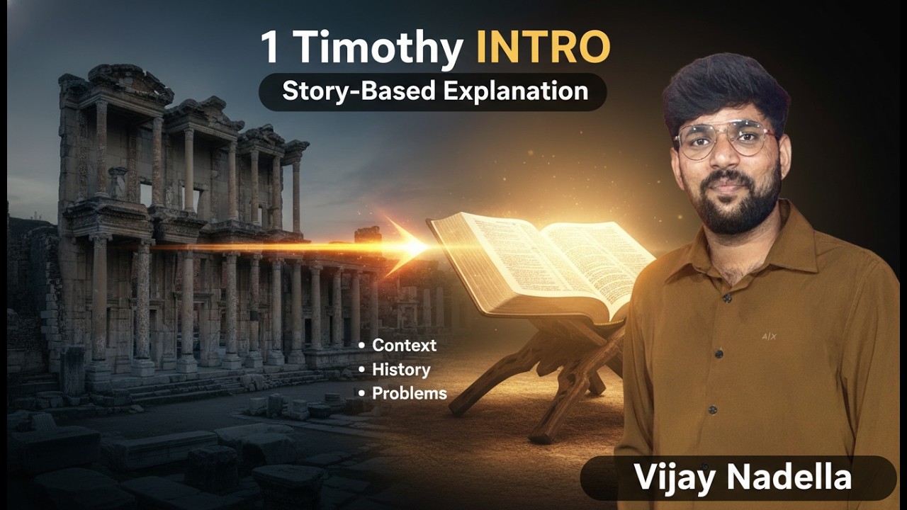1 Timothy Introduction | Story-Based Explanation| English | Context, Church History | Vijay Nadella