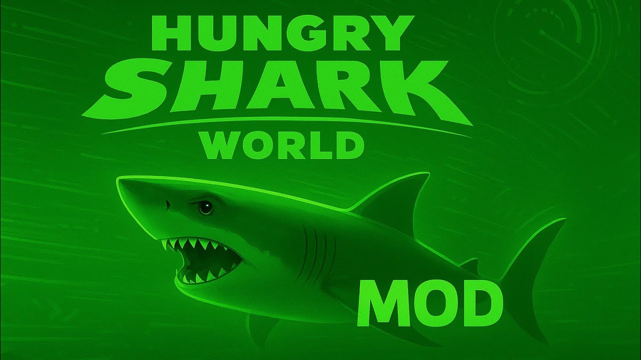Hungry Shark World Mod Menu APK 2025 | Última versión, Tiburones desbloqueados y Dinero ilimitado