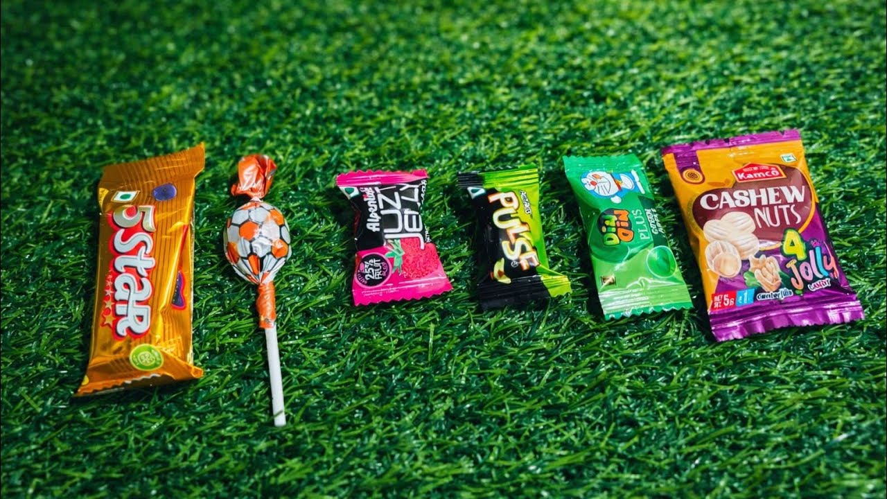 Asmr most popular candys chocolate unpacking/ colourful lolipop and toffy chocolate eat/ asmr video