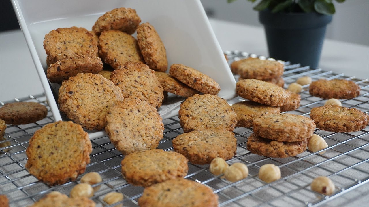 Crunchy Hazelnut Cookies | No Butter No Oil Easy Cookie Recipe