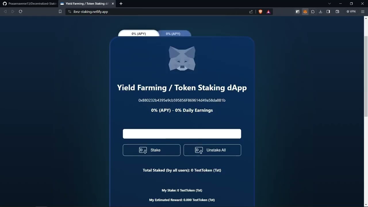 Decentralized Staking Platform  Multi Chain Token Staking dApp