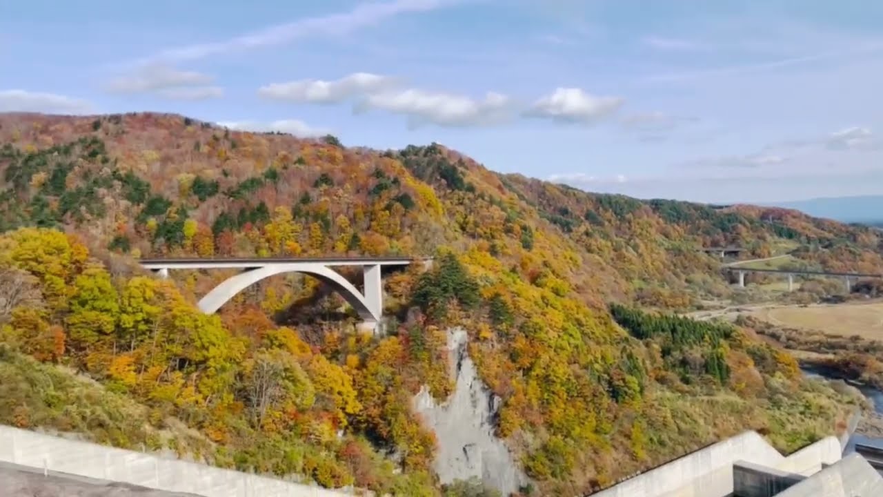 紅葉の🍁栗駒焼石ホットライン・奥州湖スライドショー　2025年11月8日