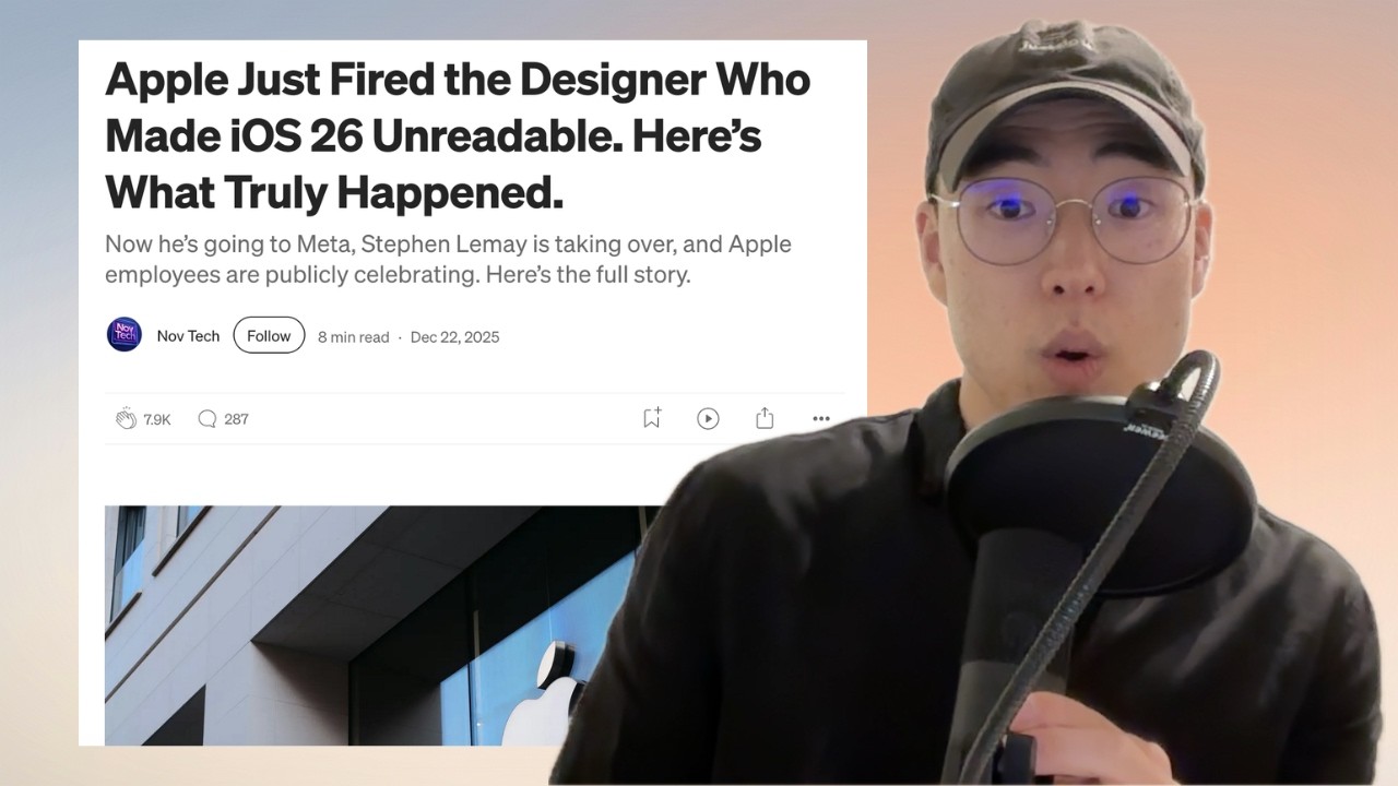 Компания Apple уволила дизайнера, сделавшего iOS 26 нечитаемым. Вот что произошло на самом деле.