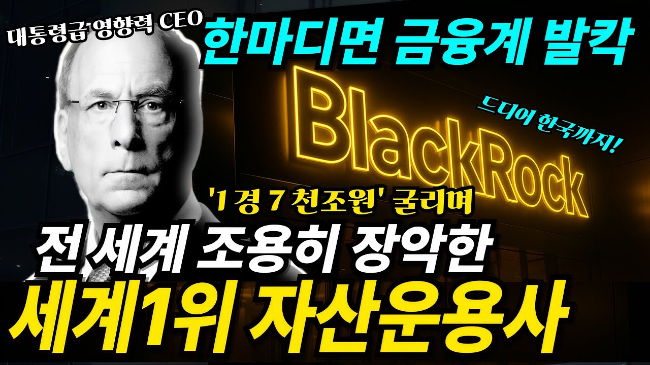 세계1위 자산운용사 블랙록(BlackRock)|1경 7천조 원의 자산을 운용하며 조용히 세계를 장악한 방법