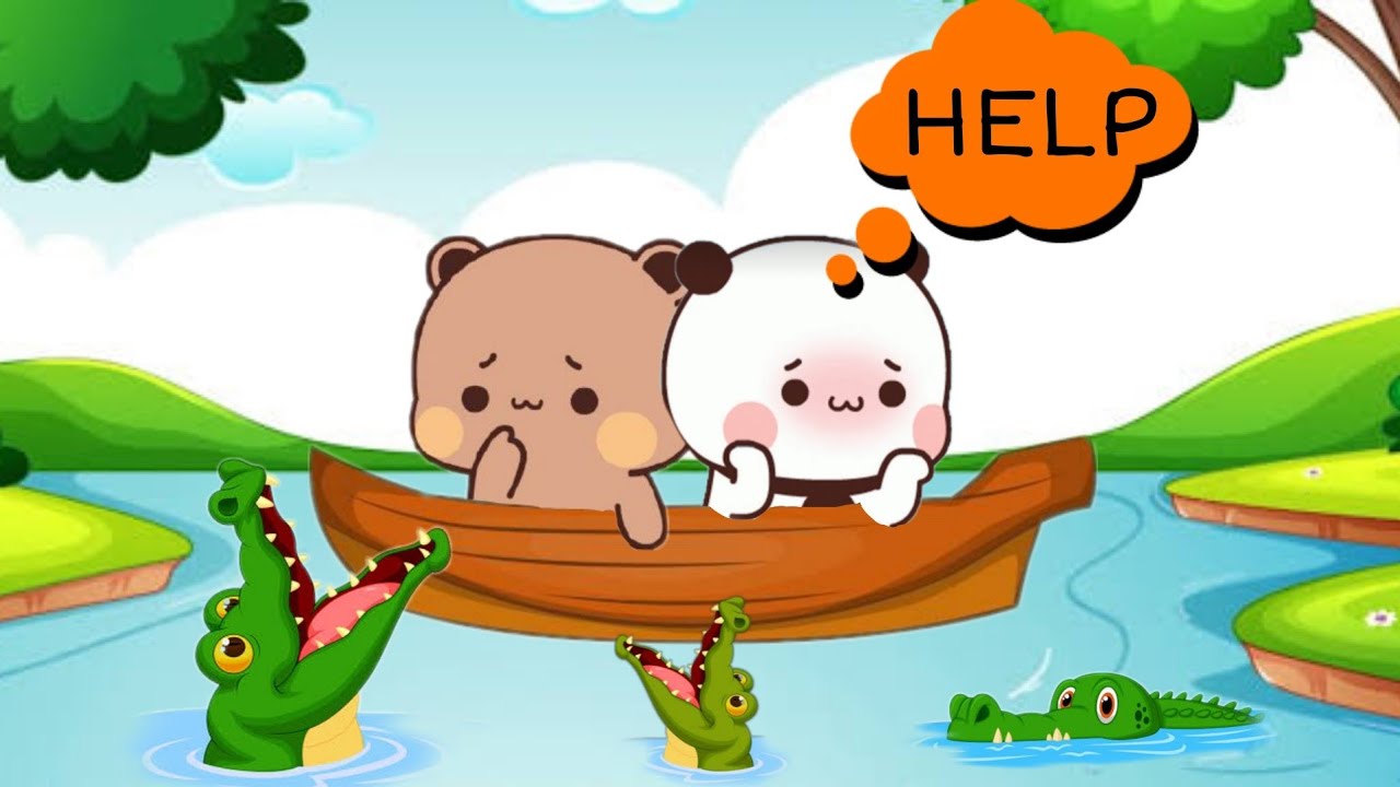 Crocodile🐊attack on Peach Goma 😱 Poor Peachu Gomu || Sugarbrownie | Bubu Dudu cats | KittensIsland