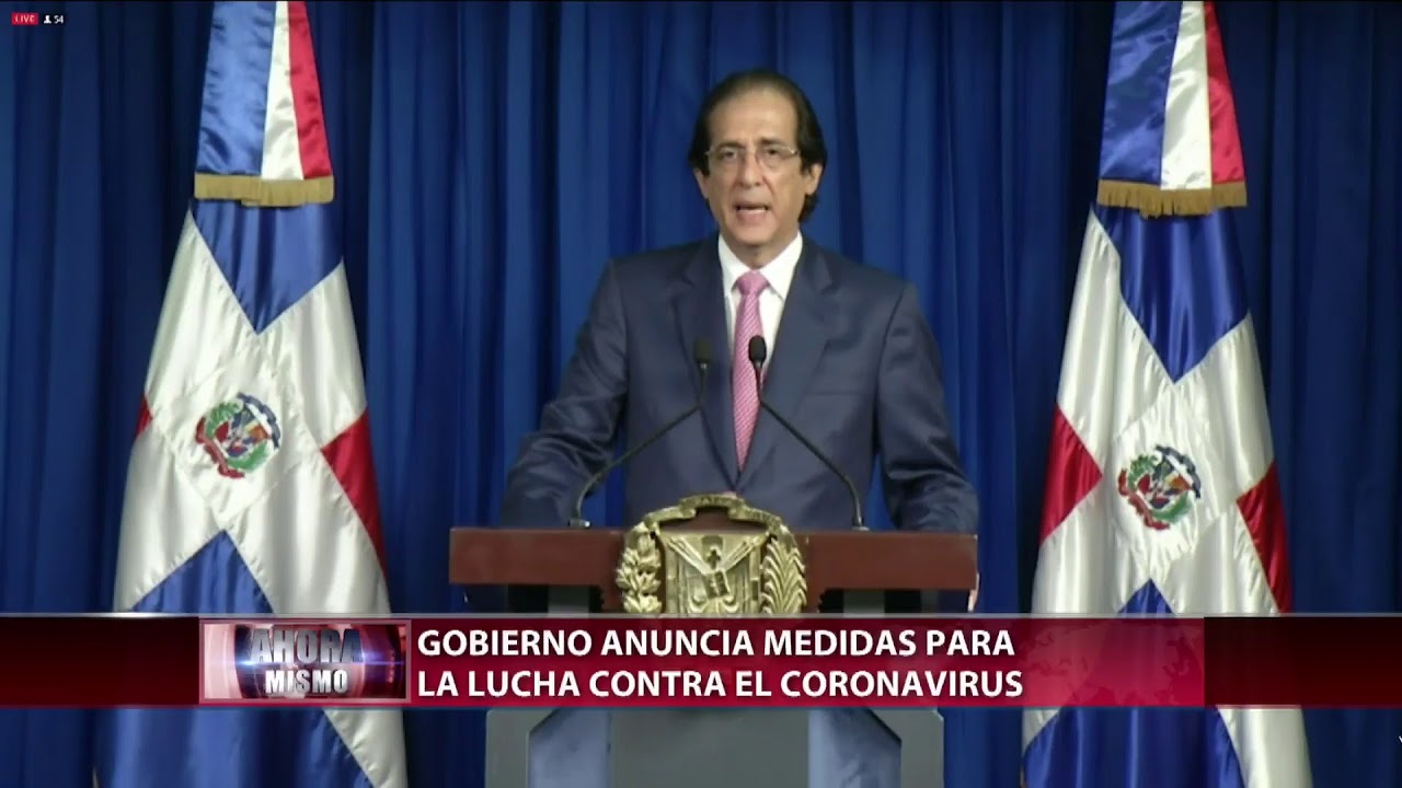 Gobierno anuncia medidas para la lucha contra coronavirus en RD