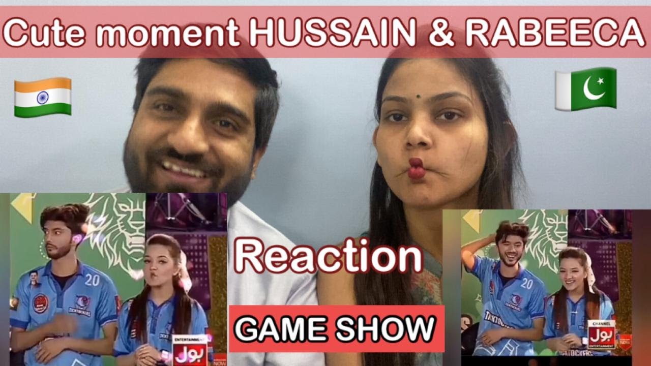 INDIAN couple Reaction CUTE moment Rabeeca & Hussain GAME SHOW  | MR&MRS REACTION