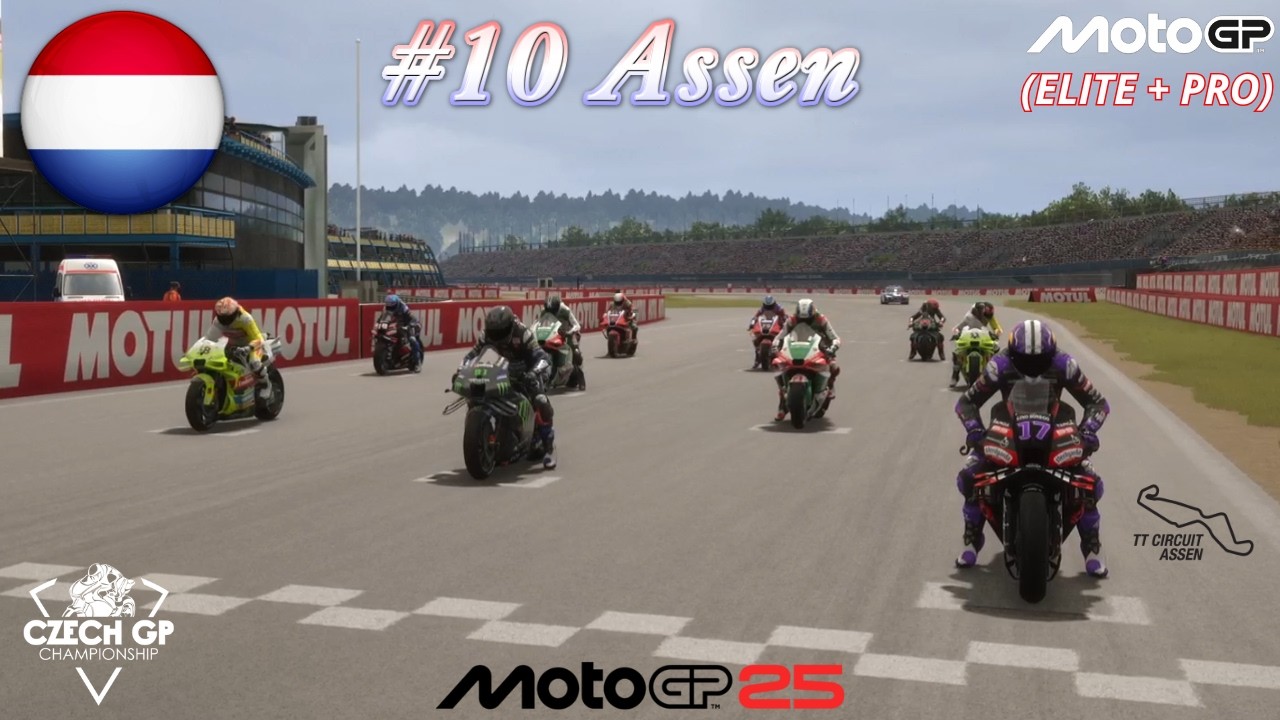 #10 DutchGP, Assen, Czech GP Championship z.s. - závod skupiny ELITE a PRO, MotoGP 25, PS5/PS4