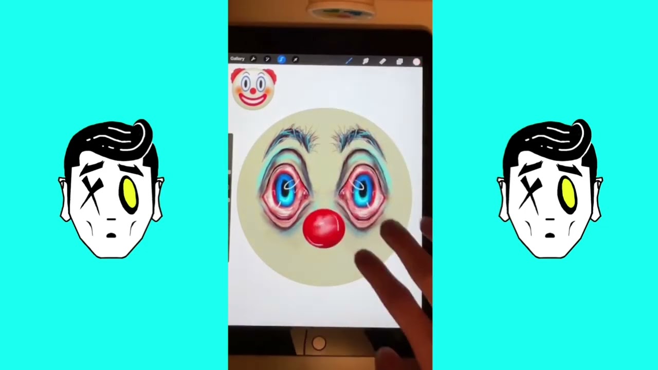 Realistic Clown Emoji Drawing - Cursed