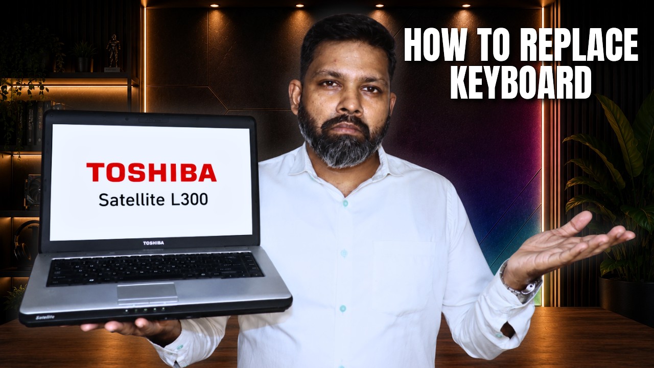 Toshiba Satellite L300 How to replace the keyboard DIY easy and simple