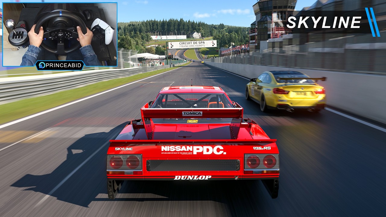 Nissan Skyline Super Silhouette on SPA | Gran Turismo 7 | Steering Wheel Gameplay | PS5
