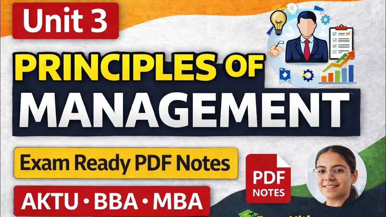 Principles of Management Unit 3 | MCA AKTU | Complete Explanation + Exam-Ready Notes