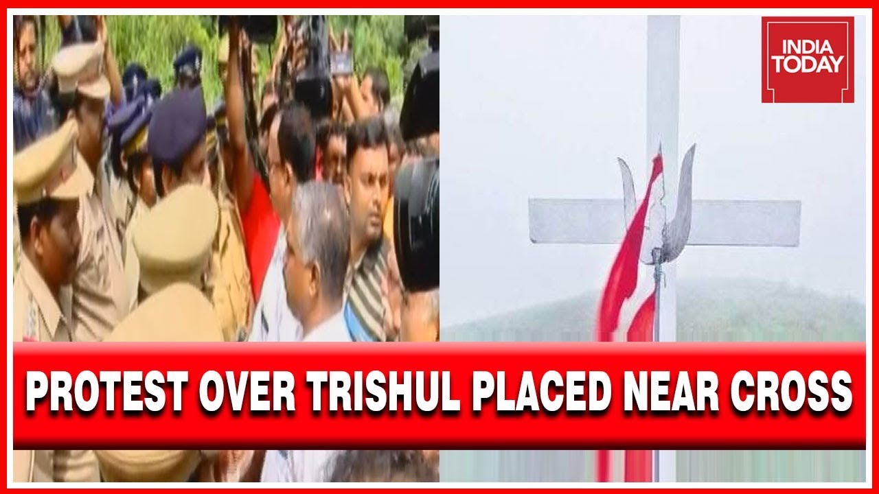 Fringe Group Installs Trident Near A Holy Cross Causes Protests, Bid To Stir Trouble In Idukki?