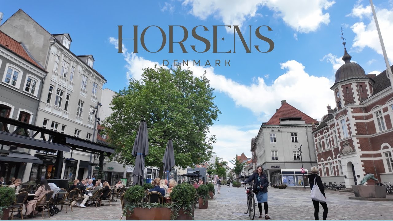 Horsens, Denmark - Exploring the city's walking street (gågade) #walkingtour #4k #horsenskommune