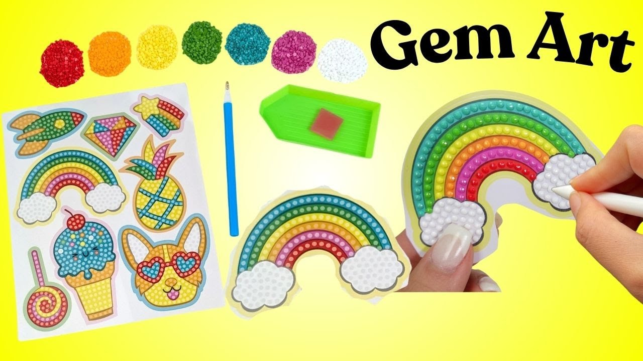 🌈 Decoramos un Arco&iacute;ris con Gemas de Colores ✨ | Arte Brillante | Casa M&aacute;gica