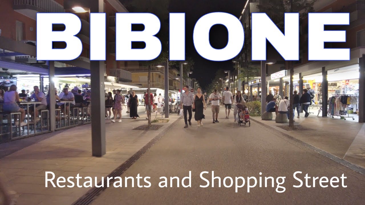 Bibione Italy || Evening Walking Tour 4K UHD