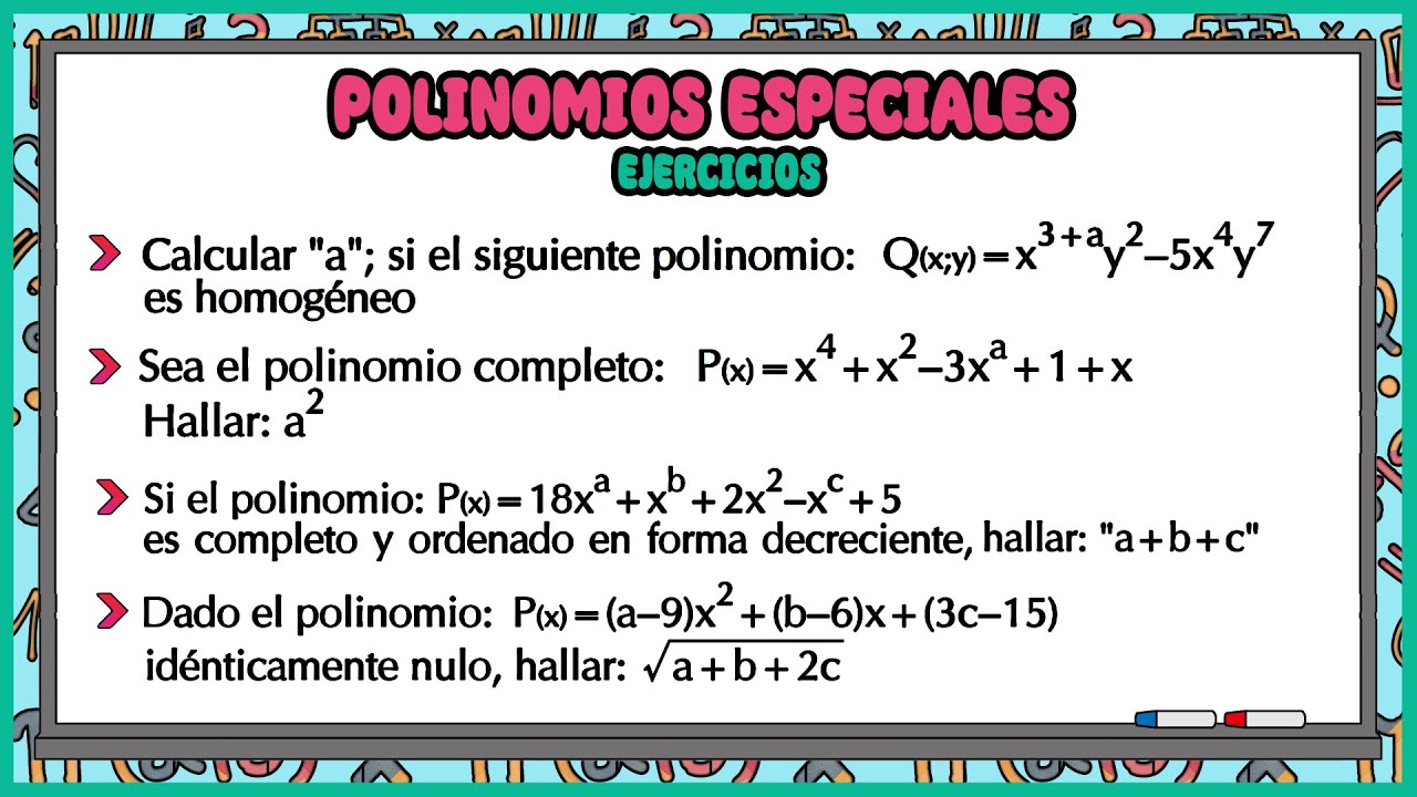 Ejercicios resueltos de Polinomios especiales