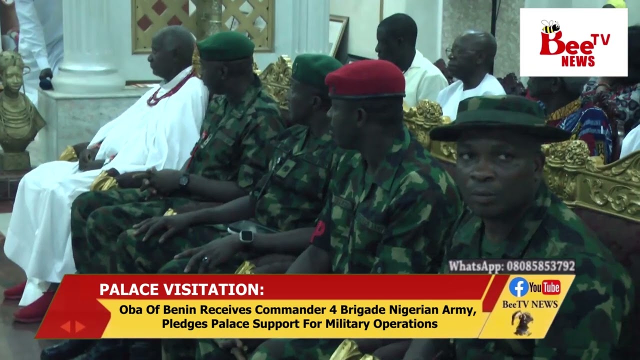 OBA ARMY COMMANDEROba Of Benin Receives Commander 4 Brigade Nigerian Army, Pledges PALACE Support.