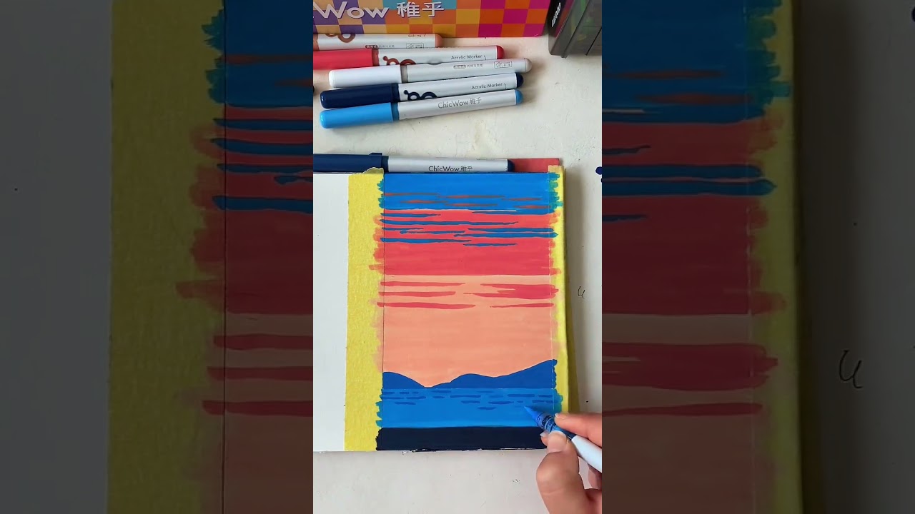 Challenge yourself to paint in 100 days. Today I ll paint the sunset