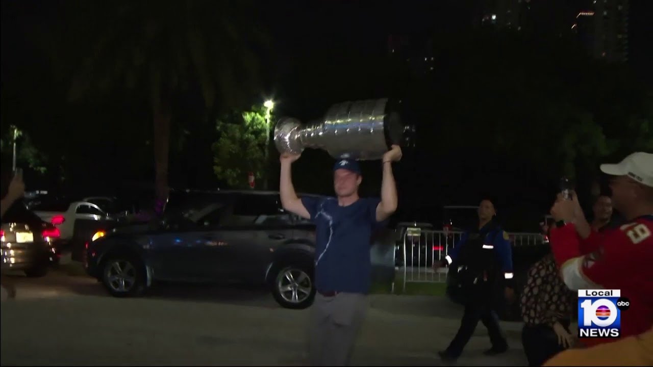 Panthers party with the Cup at E11EVEN