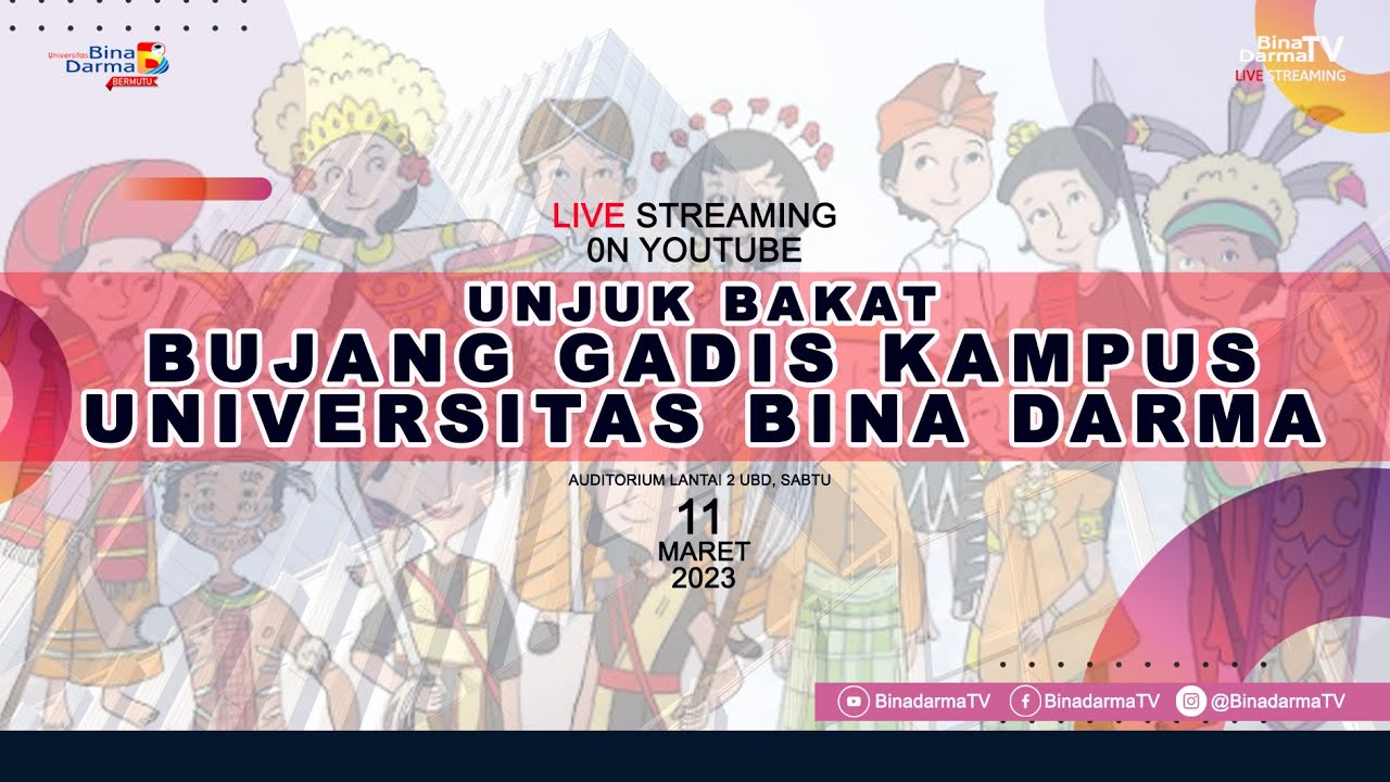 UNJUK BAKAT BUJANG GADIS KAMPUS UNIVERSITAS BINA DARMA 2023
