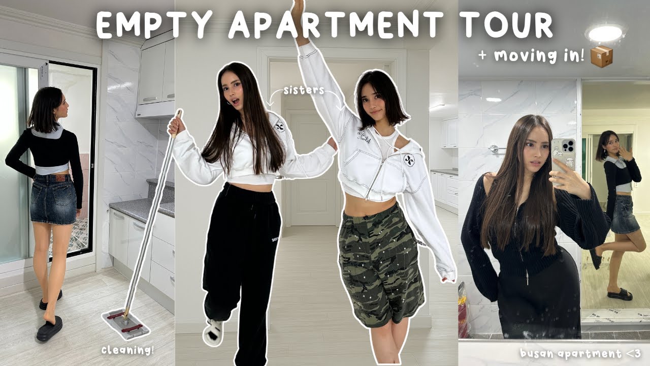 WE’RE MOVING?! 🌊 Empty Apartment Tour, New Korean Apartment in Busan, Cleaning, Eating Korean Food!