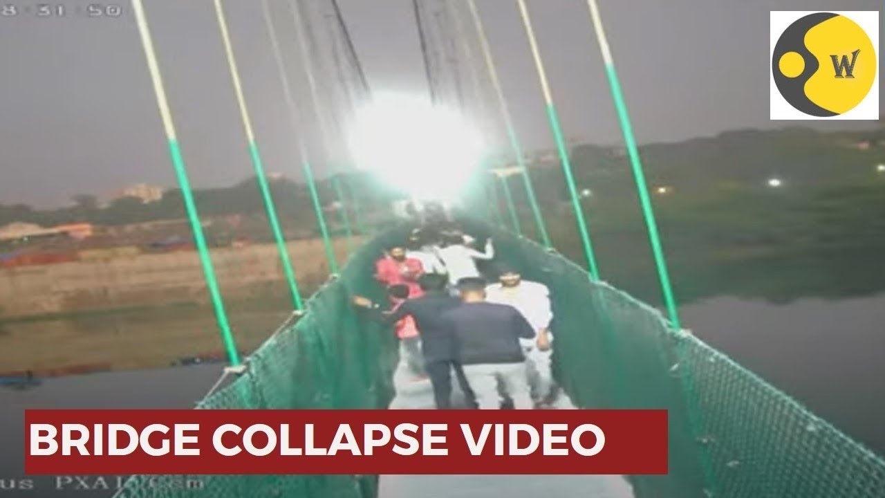 Gujarat Bridge Accident Footage: Horrific Morbi Bridge Collapse Caught On CCTV | WORLD TIMES NEWS