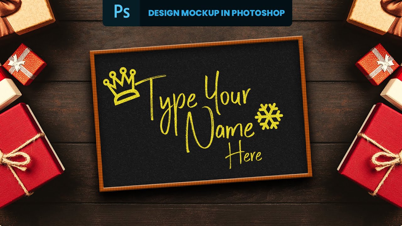 How to Design Christmas Mockup in Photoshop cc 2019 || Christmas Mockup Free Download