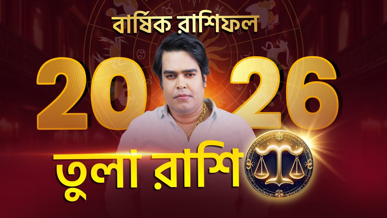 তুলা রাশির জীবনে ২০২৬ এ সৌভাগ্য, সম্পর্কের উন্নতি ও অর্থভাগ্য জাগ্রত! Astrologer Joydev Sastri