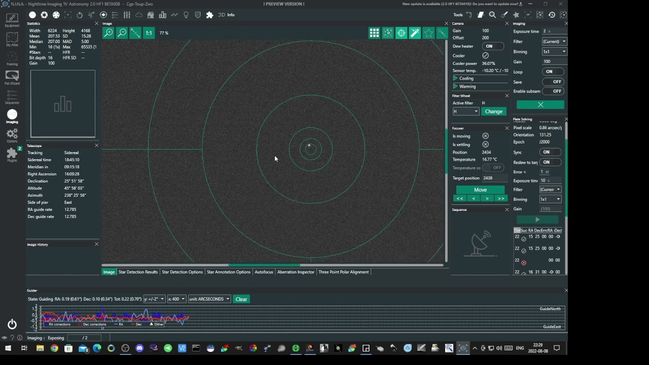 Astronomy session: Just testing, no astro dark