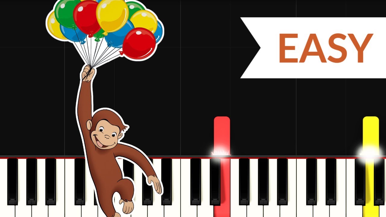 Curious George Theme Song (EASY Piano Tutorial)