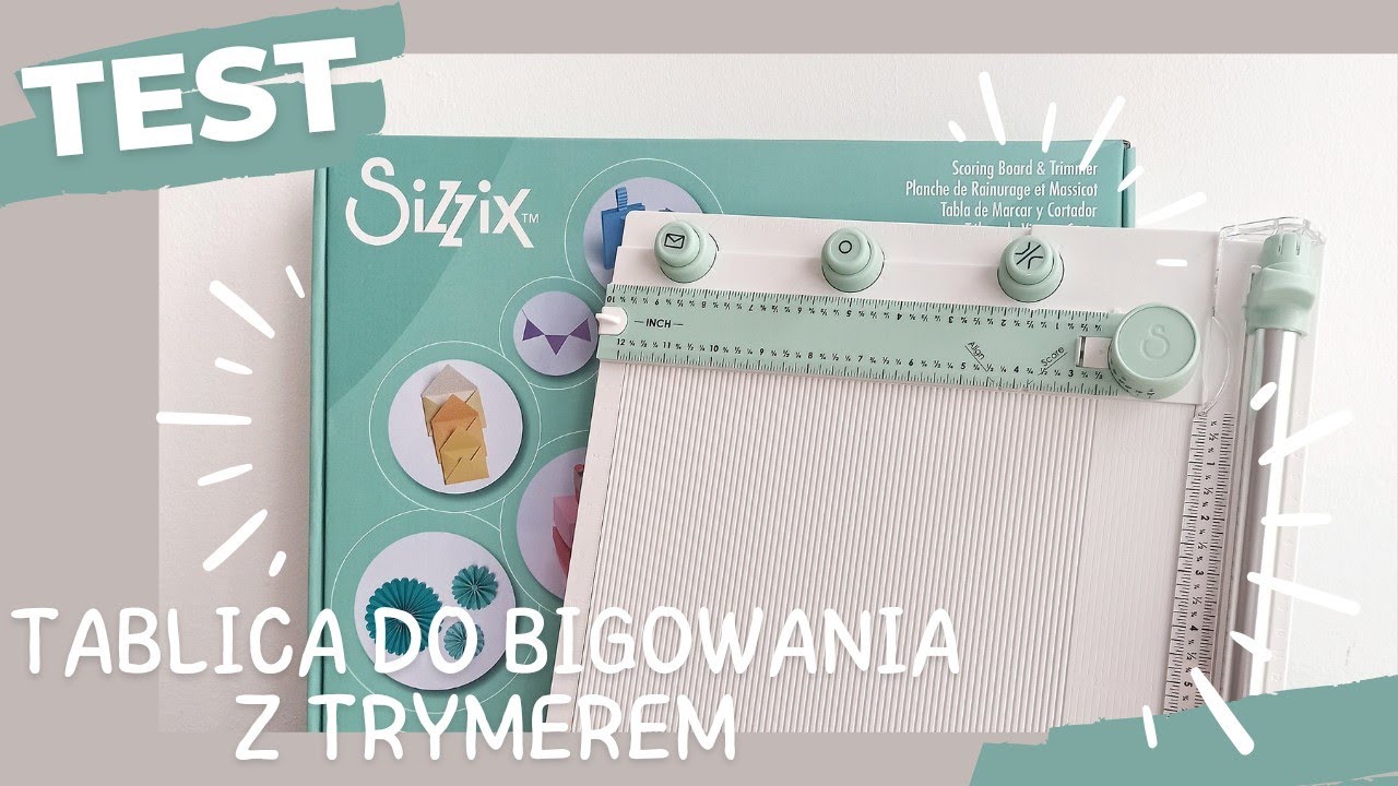 Sizzix -tablica do bigowania z trymerem. Test.  Scoring Board & Trimmer #sizzix #scoreboard #test