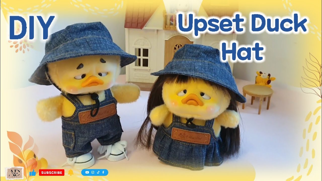 DIY Upset Duck Hat | เย็บหมวกน้องเป็ดหน้าบึ้ง #เย็บชุดตุ๊กตา #upsetduck