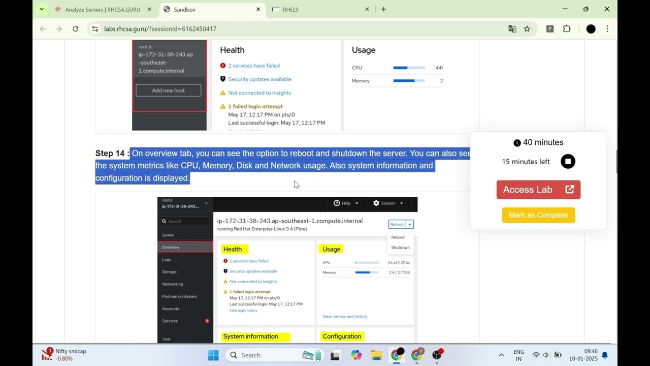 Analyze RHEL9 Servers with Cockpit | RHCSA.GURU