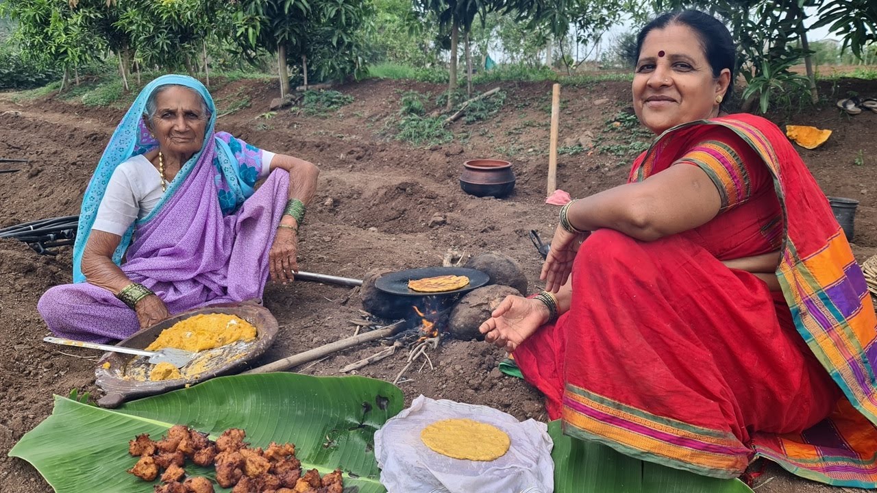 आजीच्या गावरान जुन्या आणि पारंपरिक पद्धतीने बनवा डांगारवड आणि डांगार भाकरी  | Gavran ek khari chav