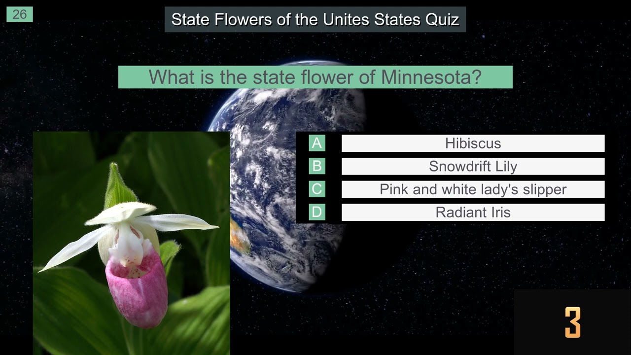 50 State Flowers Quiz - Test Your Flowers Trivia Skills