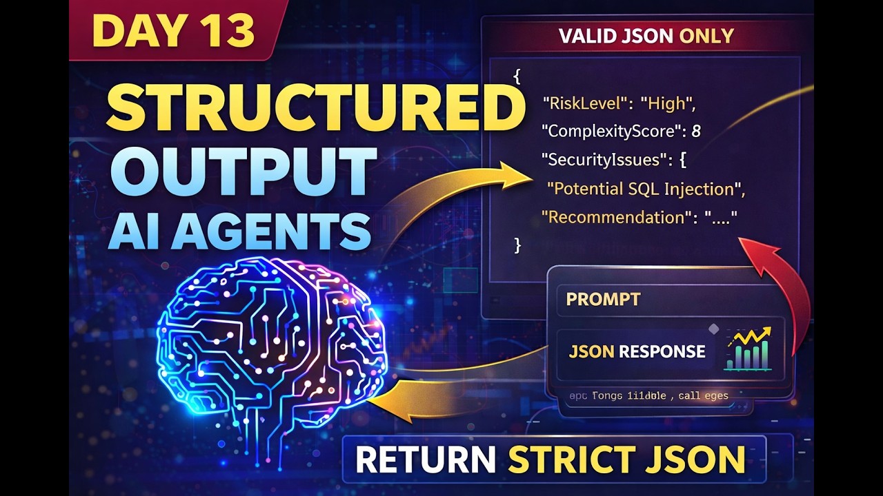 Practical Agentic AI (.NET) | DAY 13 AI Agents That Return Perfect JSON | Structured Output Systems