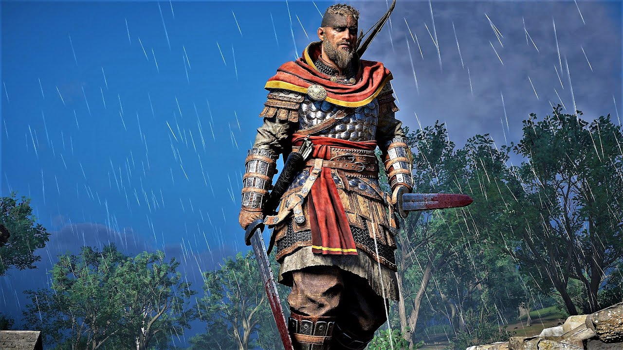 Assassin's Creed Valhalla Parkour and Combat Dual Sword Brutal Finishers