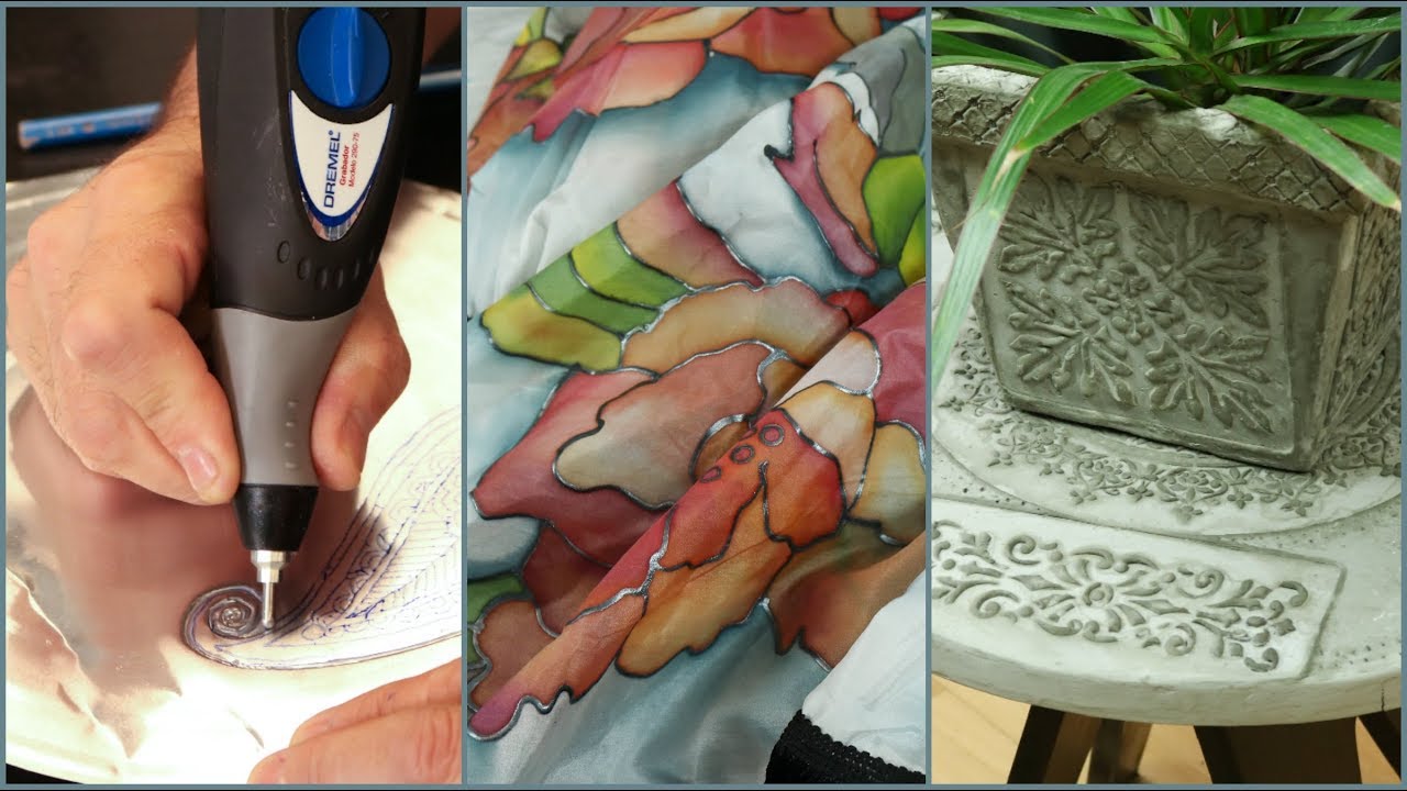 Manos a la Obra TV 2018 Programa 38 - Pintar Seda - Tecnica Alisado Cemento - Dremel Engraver