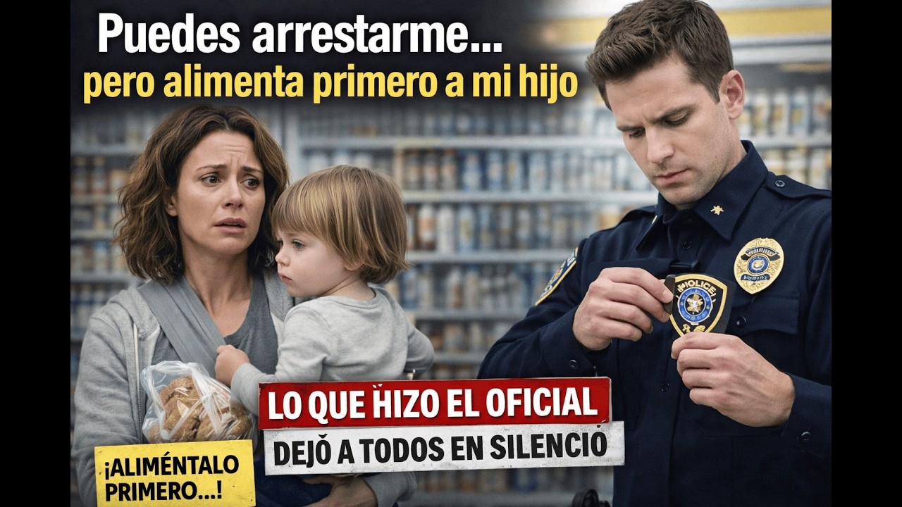 “Puedes arrestarme pero alimenta primero a mi hijo”  Lo que hizo el policía dejó a todos en silencio
