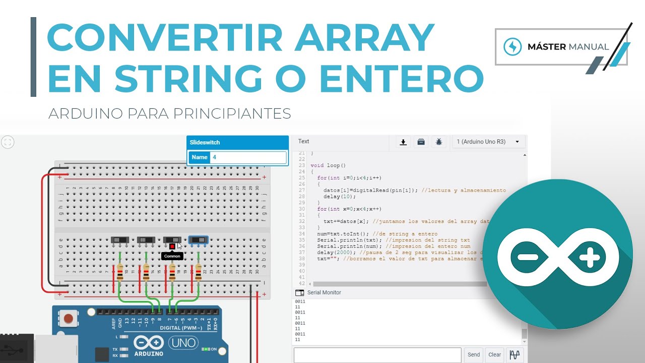 ✳️ Convertir un ARRAY en un STRING O ENTERO ✳️ Arduino // IngeDonManual