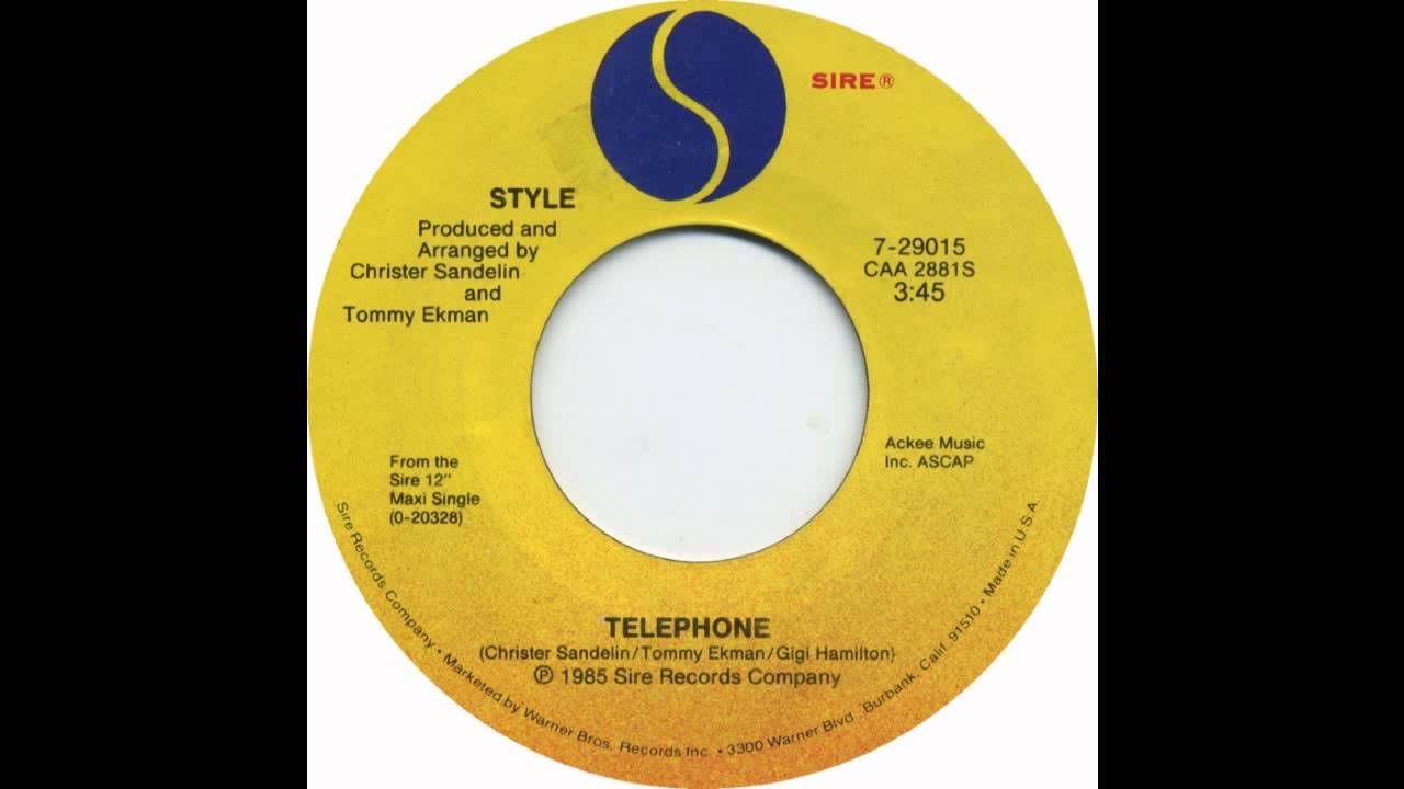 Style - Telephone Telefon (English version) - 1985
