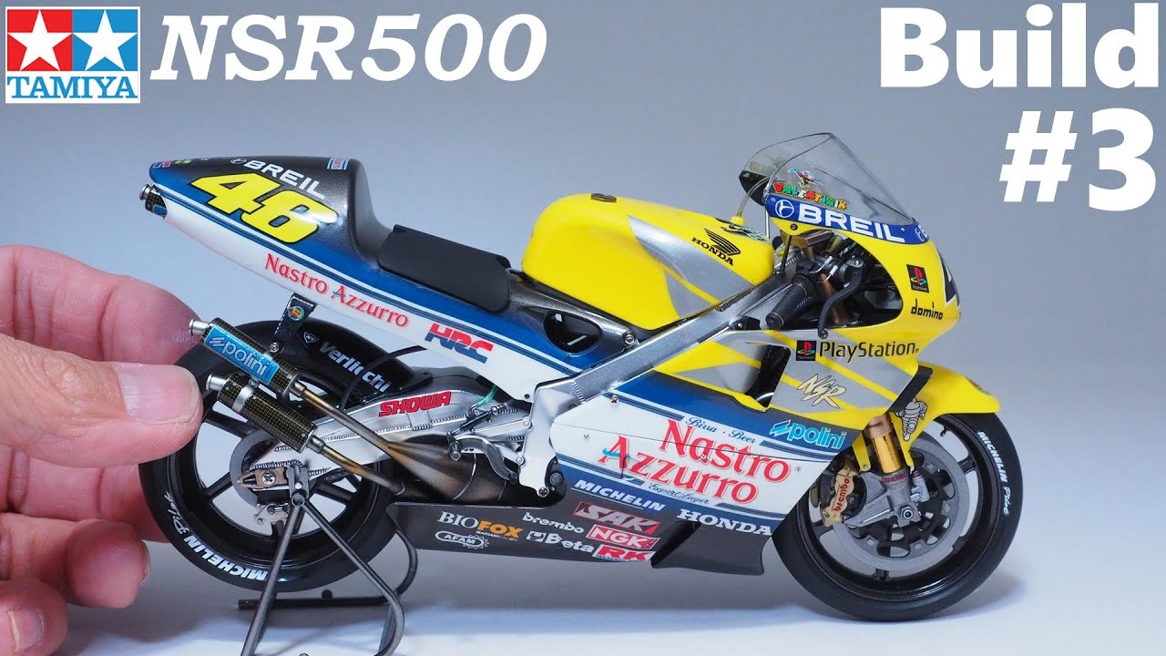 #03  Building  1/12 Nastro Azzurro HONDA NSR500 「Front tire,steering,wiring」