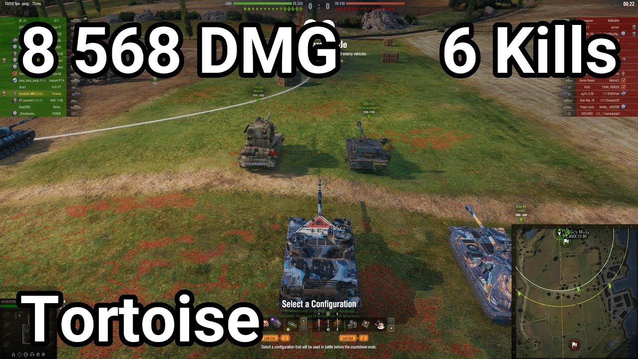 Tortoise - 8 568 damage / 6 kill / 5 245 blocked / 344 assist