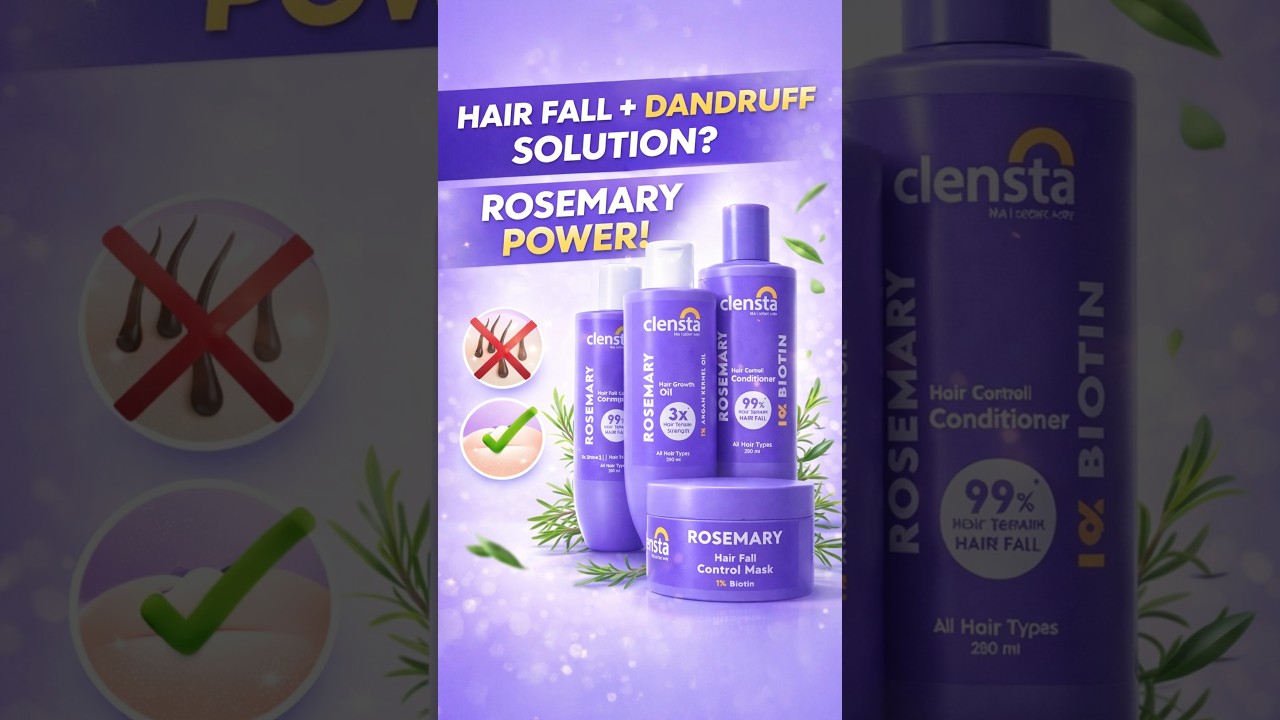 Hair Fall + Dandruff Control? Clensta Rosemary Shampoo Honest Review