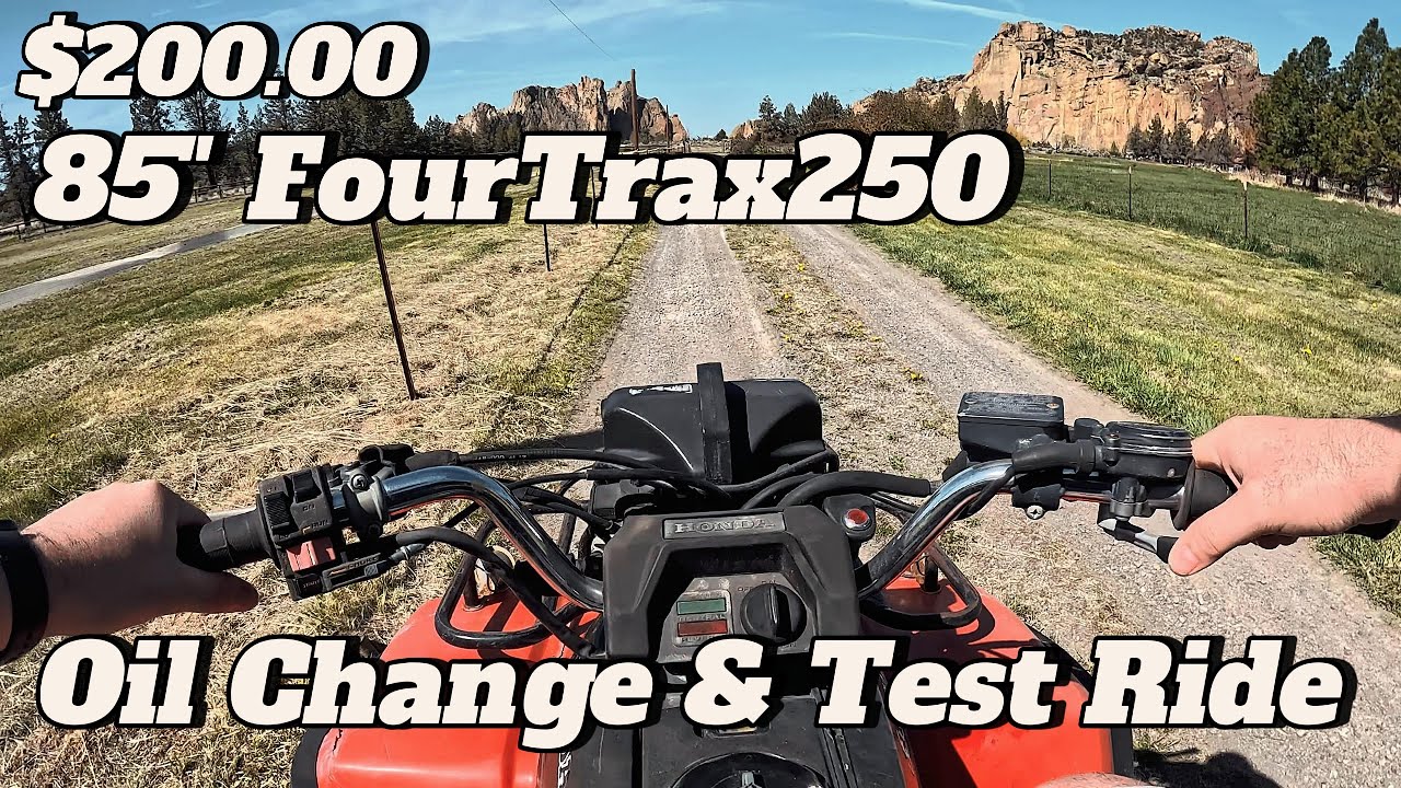 Часть 3 обзора мотовездехода Honda FourTrax 250 1985 года выпуска за 200 долларов! (Замена масла ...