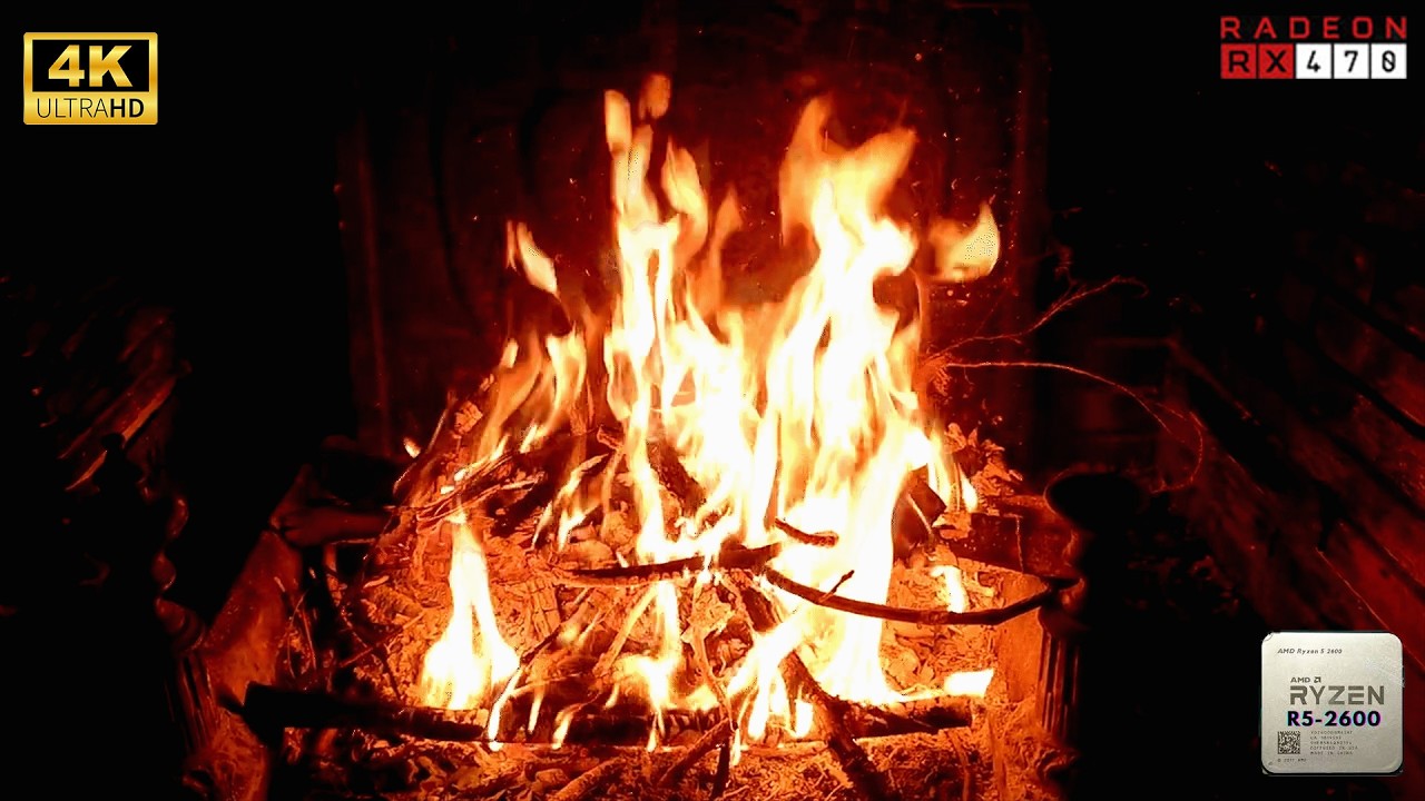 🔥 Şömine Keyfi: Sıcacık Kütüklerin Çatırdaması ve Huzurlu Işıltı ile Rahatlama (Fireplace 4K)