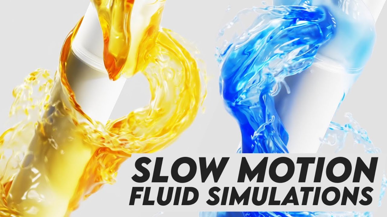 Slow Motion Fluid Simulations with Cinema 4D and Redshift