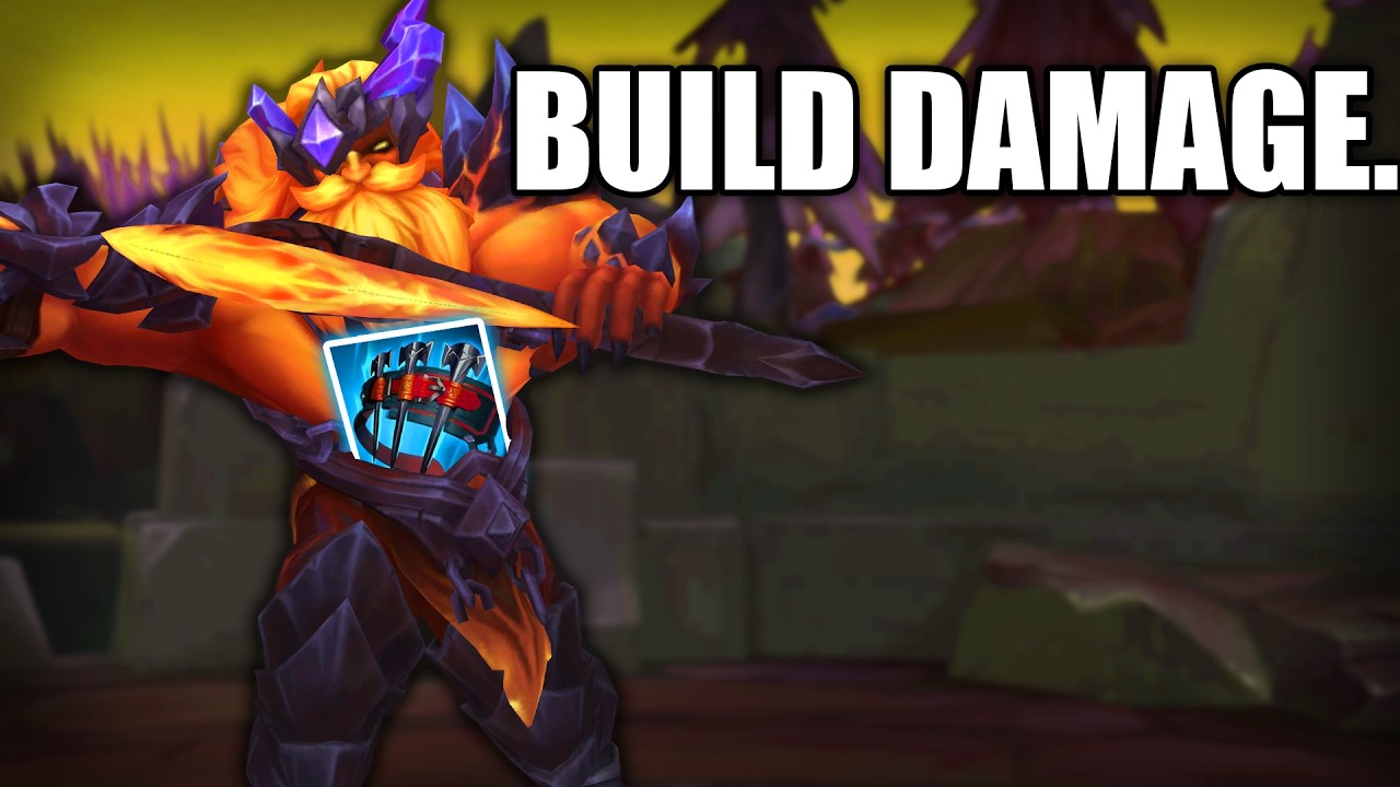 this is why you have to BUILD DAMAGE on Olaf!